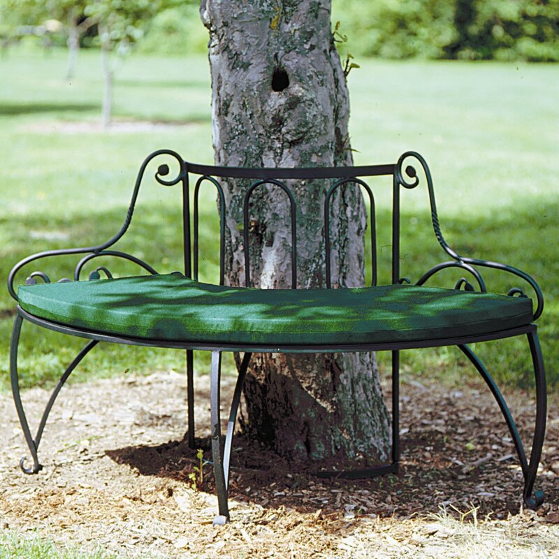 August Grove Alderson Wrought Iron Tree Bench & Reviews | Wayfair